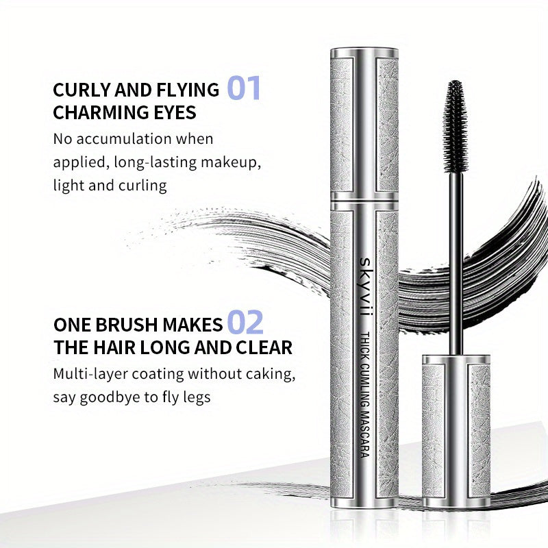 2pcs Ultra Black Plus Volume Mascara-Waterproof and Durable Formula, Suitable for All Skin Types, Enhance Eyelash Length
